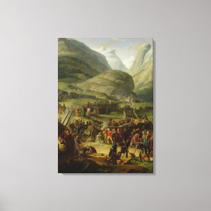 Der französische Armee-reisende Leinwanddruck