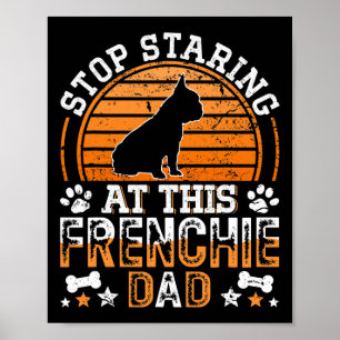 Der französische Bulldog hält an diesem französisc Poster