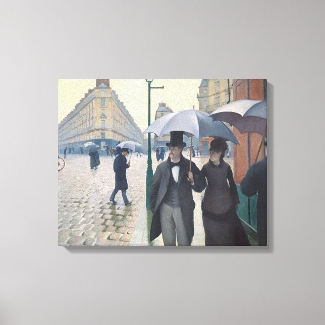 Der französische Impressionismus | Paris Ein Regen Leinwanddruck (Vorderseite)