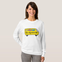 Der Freude-Liebe-Bus-lange Hülsen-T - Shirt