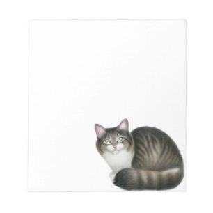 Der freundliche Tabby-Katzen-Notizblock Notizblock