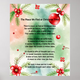Der Frieden, den wir zur Weihnachtszeit finden Poster