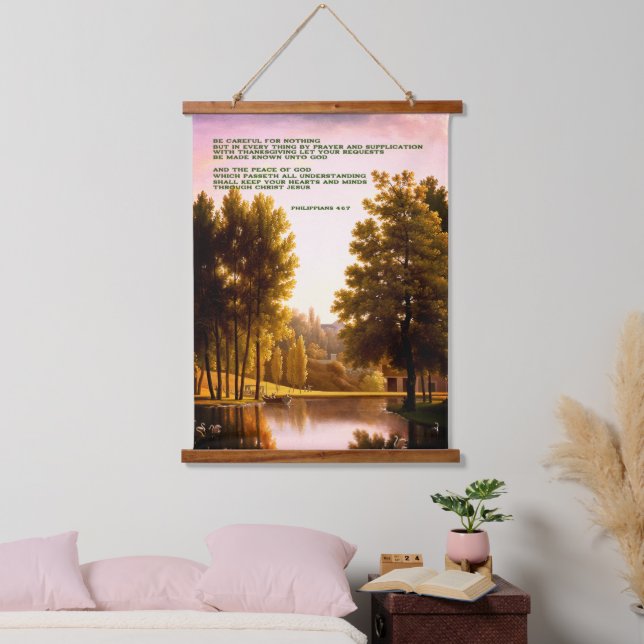 "Der Frieden Gottes" Holzklappenband Wandteppich Mit Holzrahmen (Schlafzimmer)