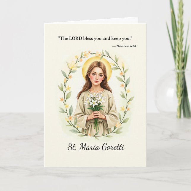 Der Frieden und das Glück Gottes von Saint Maria G Karte (Vorderseite)