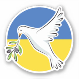Der Frieden unter ukrainischer Flagge in der Ukrai Aufkleber