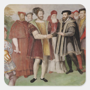Der Frieden von Nizza Quadratischer Aufkleber