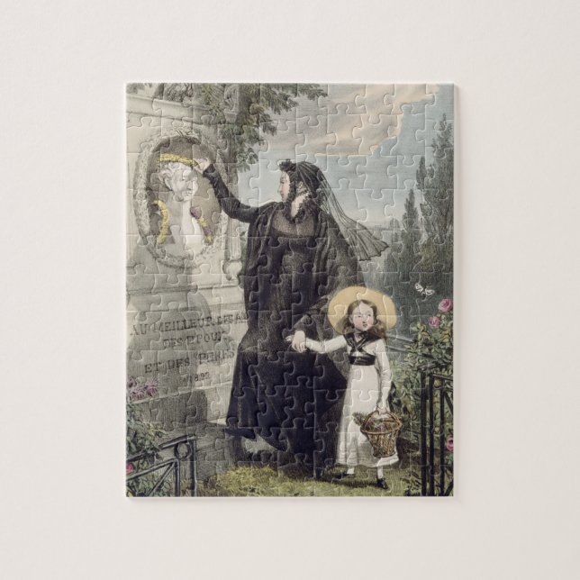 Der Friedhof von Pere Lachaise, gedruckt von (Vertikal)