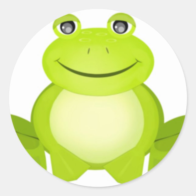 Der Friedliche Frosch Runder Aufkleber (Vorderseite)
