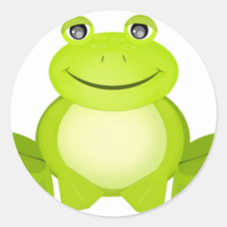 Der Friedliche Frosch Runder Aufkleber