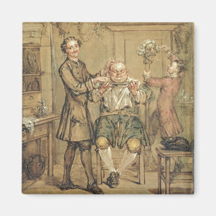 Der Friseur, c.1760-69 (Öl auf Leinwand) Magnet