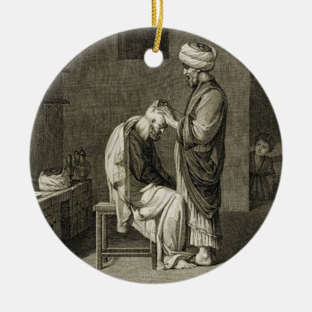 Der Friseur, den Künsten von des Volumen-II und Keramikornament (Vorne)