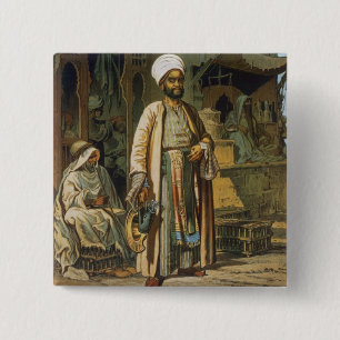 Der Friseur, "von der Andenken von Kairo", 1862 Button