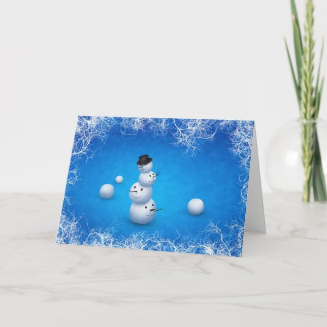 Der frohe Snowman Feiertagskarte (Vorderseite)