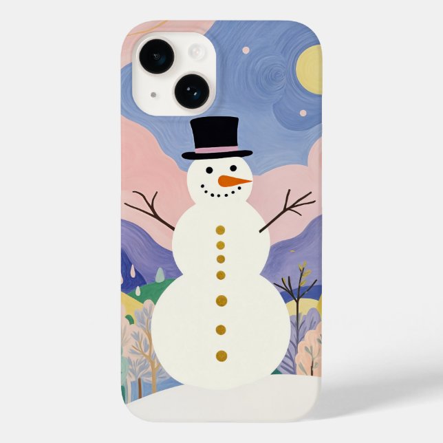 Der fröhliche Winter Case-Mate iPhone 14 Hülle (Rückseite)