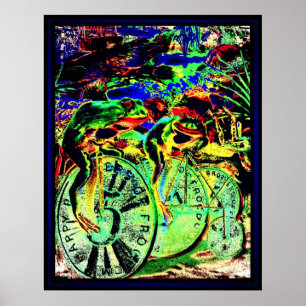 Der Frosch rast Poster