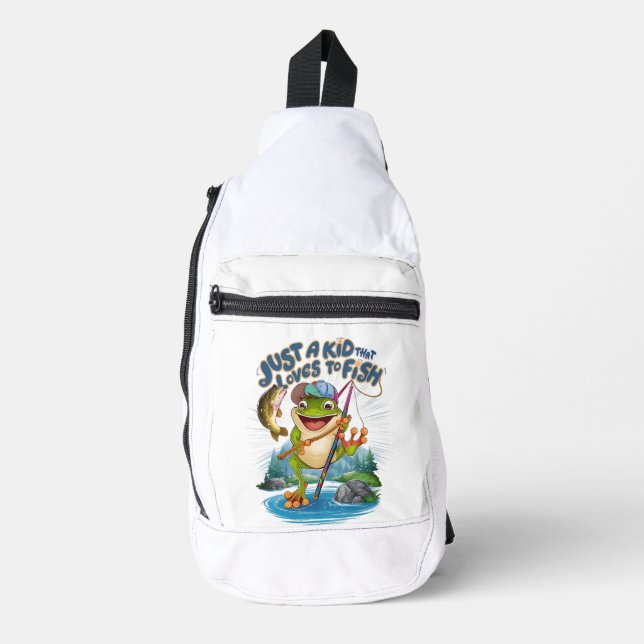 Der Froschangler: Eine spielerische Drehung über d Crossbody Bag (Vorderseite)