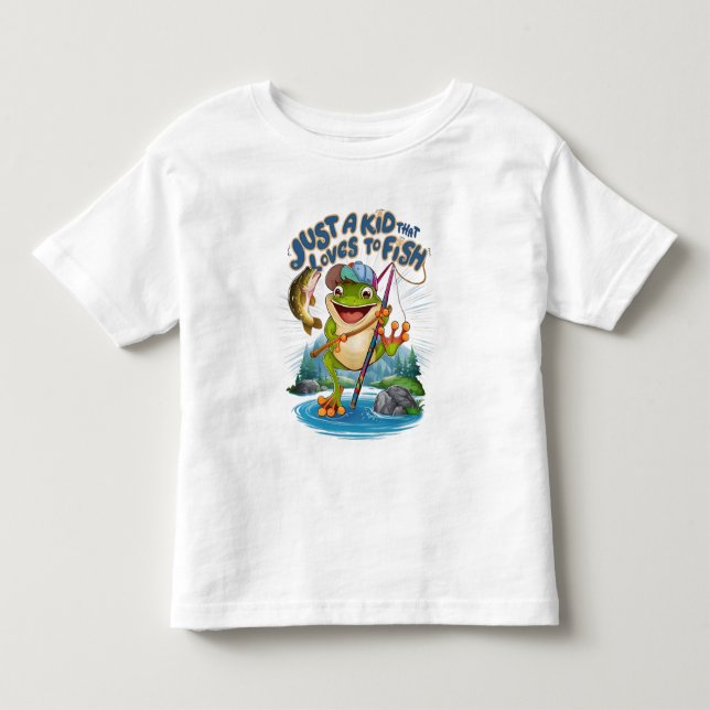 Der Froschangler: Eine spielerische Drehung über d Kleinkind T-shirt (Vorderseite)