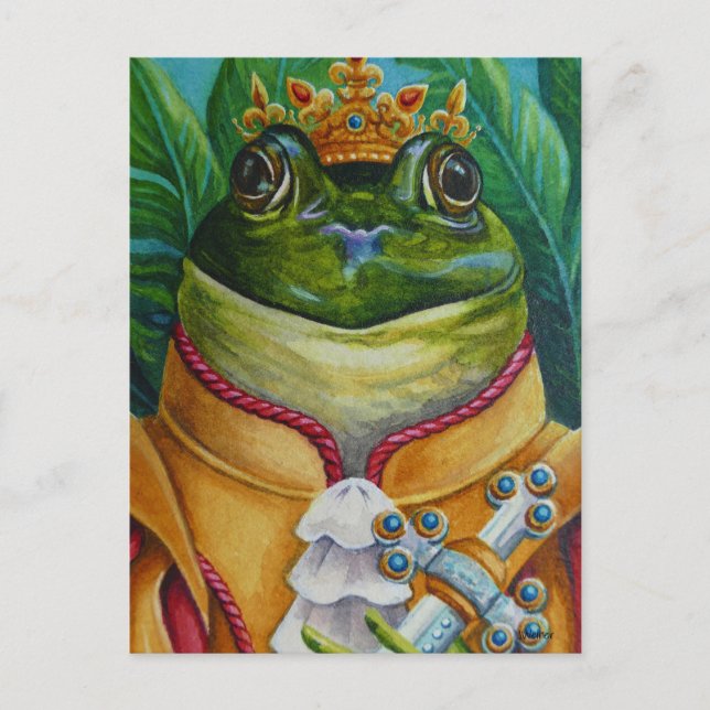 Der Froschprinz mit Kronen- und Schwertwasserkunst Postkarte (Vorderseite)