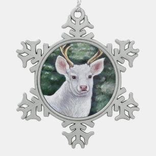 Der Frost-Hirsch Schneeflocken Zinn-Ornament