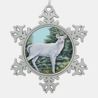 Der Frost-Hirsch Schneeflocken Zinn-Ornament