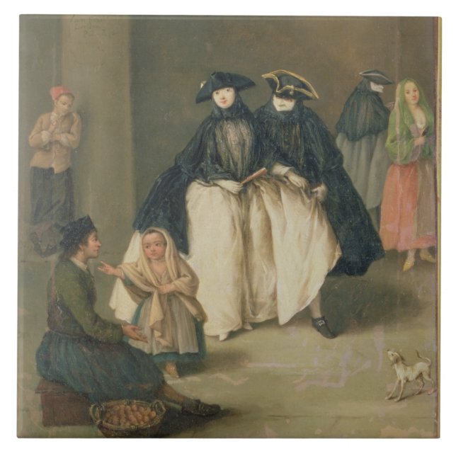 Der Frucht-Verkäufer Fliese (Vorderseite)