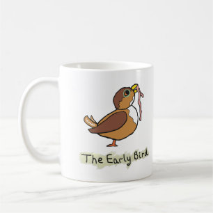 Der frühe Vogel fängt den Wurm Kaffeetasse