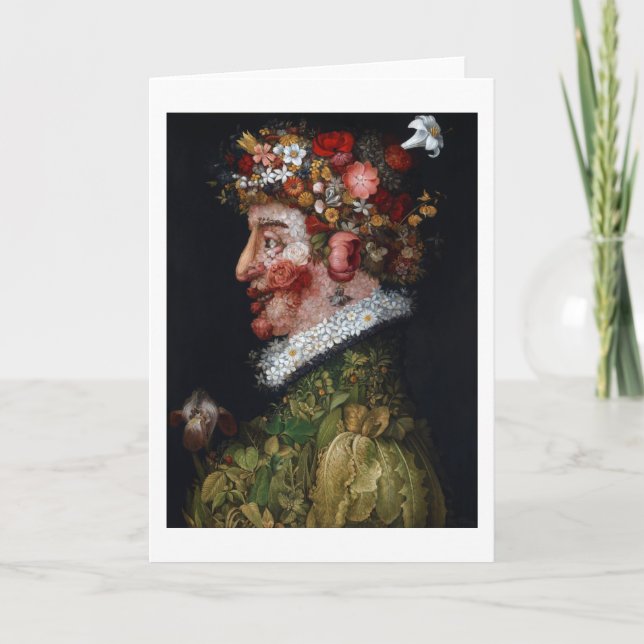 Der Frühling, Arcimboldo Karte (Vorderseite)