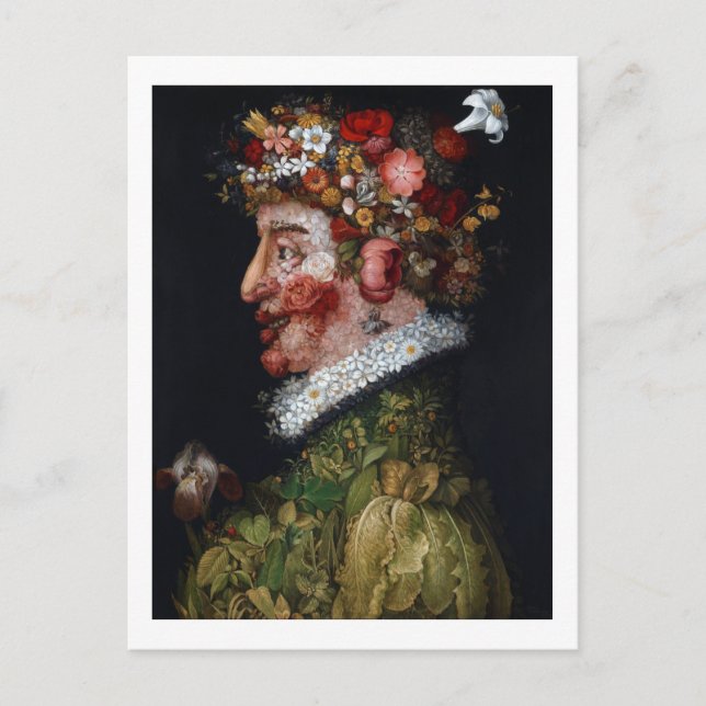 Der Frühling, Arcimboldo Postkarte (Vorderseite)