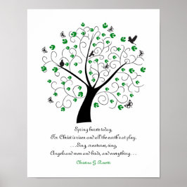 Der Frühling bricht heute, für Christus... Gedicht Poster