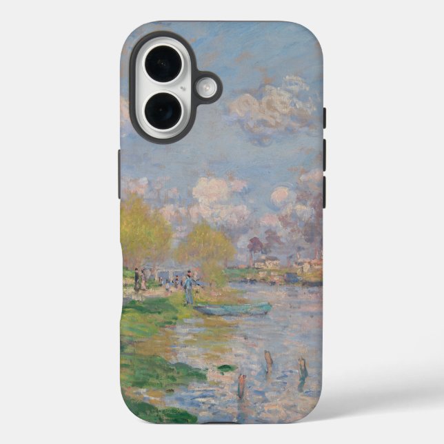 Der Frühling der Seine durch Monet Impressionist iPhone 16 Hülle (Rückseite)
