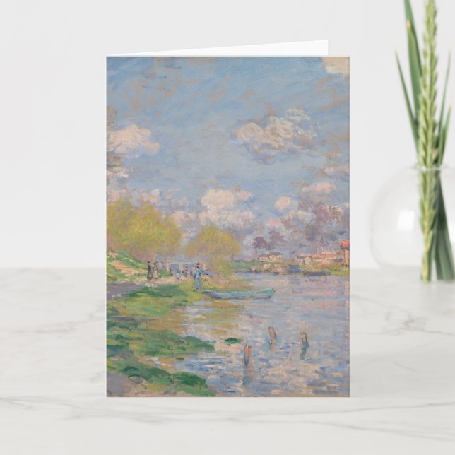 Der Frühling der Seine durch Monet Impressionist Karte (Vorderseite)