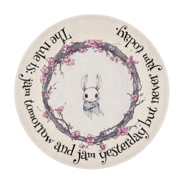 Der Frühling eines Hasen, Kirschblüten Schneidebrett (Vorderseite)