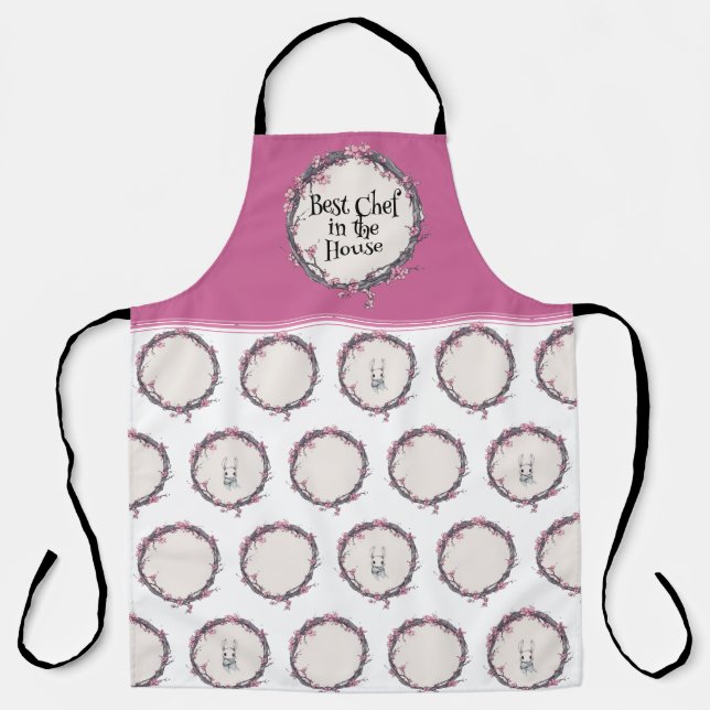 Der Frühling eines Hasen, Kirschblüten Schürze (Vorderseite)