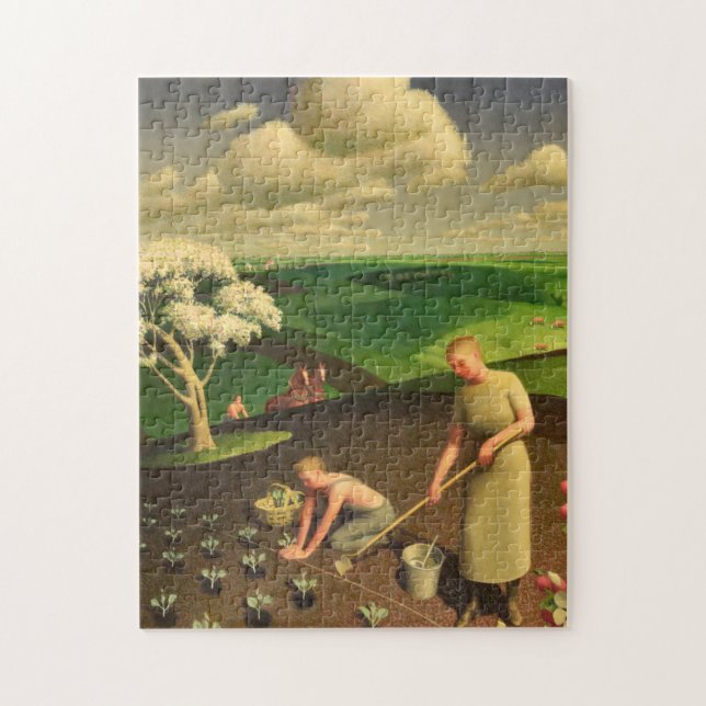 Der Frühling im Land durch Grant Wood (Vertikal)