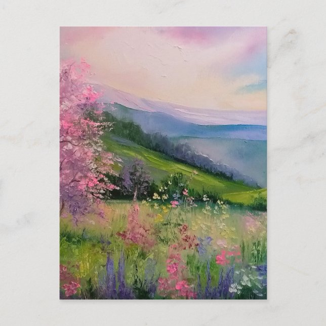 Der Frühling in den Karpaten Postkarte (Vorderseite)