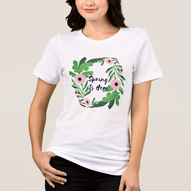 Der Frühling ist da Tri-Blend Shirt (Vorderseite)