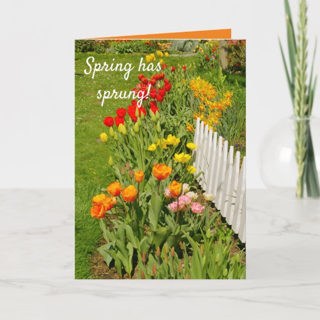 Der Frühling ist gegangen, der hübsche Frühlingsga Karte (Vorderseite)
