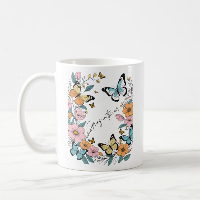 Der Frühling ist in der Luft Kaffeetasse (Links)