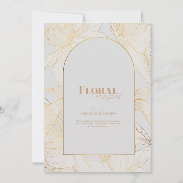 Der Frühling schmückt Blume mit Kunst. Einladung (Vorderseite)