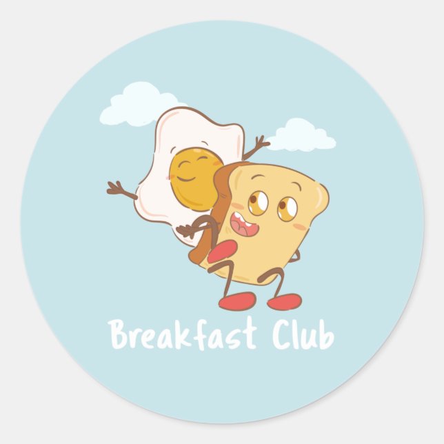 Der Frühstücksclub - Funny Food Runder Aufkleber (Vorderseite)