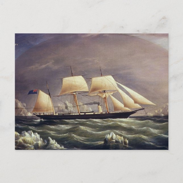 Der Fuchs der Yacht im 19. Jahrhundert Postkarte (Vorderseite)