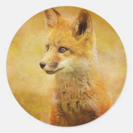 Der Fuchs im Wald Runder Aufkleber