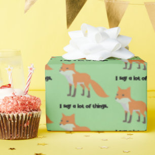 Der Fuchs sagt ... Funny Internet Meme Cartoon Des Geschenkpapier