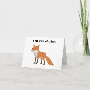 Der Fuchs sagt ... Funny Internet Meme Cartoon Des Karte