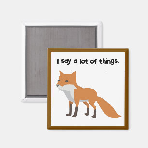Der Fuchs sagt ... Funny Internet Meme Cartoon Des Magnet