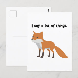 Der Fuchs sagt ... Funny Internet Meme Cartoon Des Postkarte