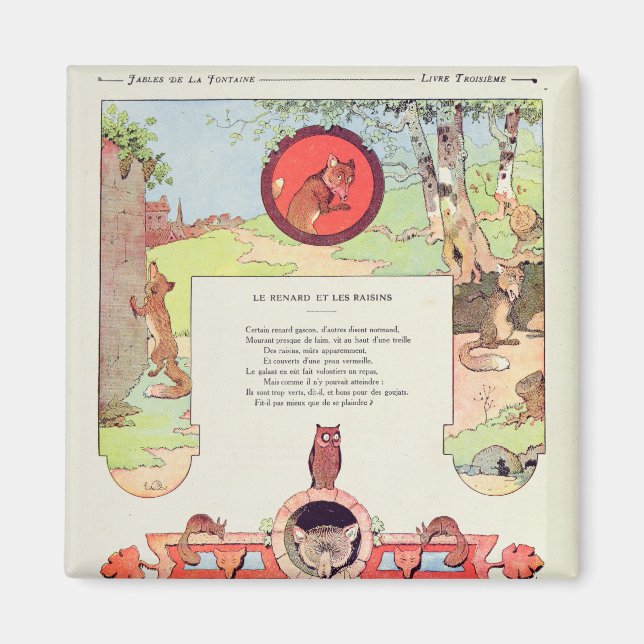 Der Fuchs und die Trauben Magnet (Vorne)