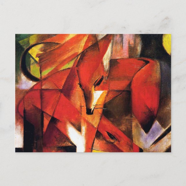 Der Fuchs von Franz Marc Postkarte (Vorderseite)