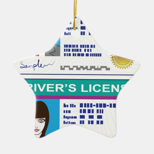 Der Führerschein Keramik Ornament (Vorne)