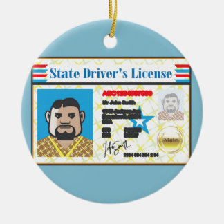 Der Führerschein-Mann-Foto Identifikations-Vektor Keramik Ornament
